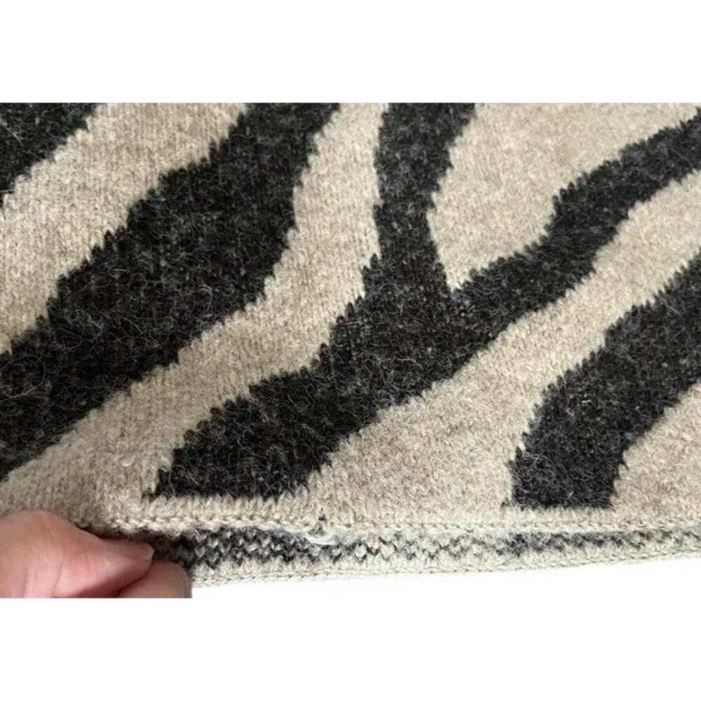 Mara Hoffman Zebra Print Alpaca Wool Blend Open Front Kimono Cardigan O/S Made I - Picture 5 of 14